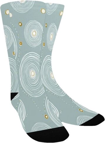 جوارب فنية للمشي لمسافات طويلة على شكل دوائر ناعمة - جوارب شتوية حرارية سميكة دافئة للأطفال الصغار للأولاد والبنات للمدرسة، والارتداء اليومي والأنشطة الخارجية in Kuwait