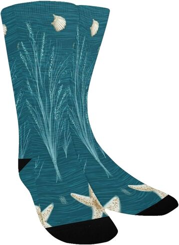 جوارب Art Ocean Shellscape للمشي لمسافات طويلة - جوارب شتوية حرارية سميكة دافئة للأطفال الصغار للأولاد والبنات للمدرسة، والارتداء اليومي والأنشطة الخارجية in Kuwait