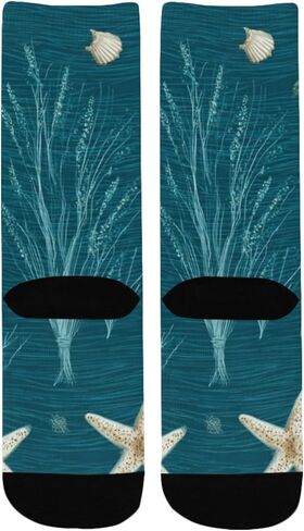 جوارب Art Ocean Shellscape للمشي لمسافات طويلة - جوارب شتوية حرارية سميكة دافئة للأطفال الصغار للأولاد والبنات للمدرسة، والارتداء اليومي والأنشطة الخارجية in Kuwait