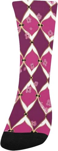 جوارب المشي لمسافات طويلة باللون الفوشيا الماسي - جوارب شتوية حرارية سميكة دافئة للأولاد والبنات الصغار للمدرسة، والارتداء اليومي والأنشطة الخارجية in Kuwait