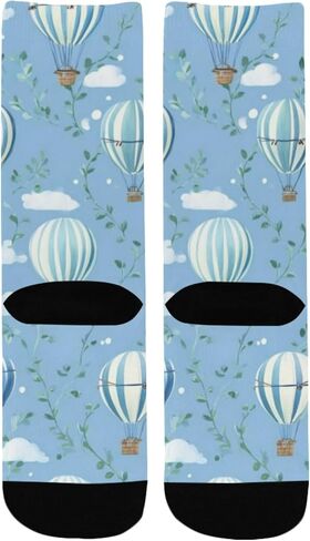 جوارب Sky Balloon Vines زرقاء للمشي لمسافات طويلة - جوارب شتوية حرارية سميكة دافئة للأولاد والبنات للمدرسة، والارتداء اليومي والأنشطة الخارجية in Kuwait