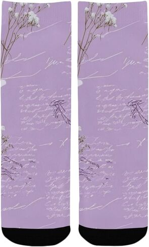 جوارب Lavender Love Letter للمشي لمسافات طويلة - جوارب شتوية حرارية سميكة دافئة للأطفال الصغار للأولاد والبنات للمدرسة، والارتداء اليومي والأنشطة الخارجية in Kuwait