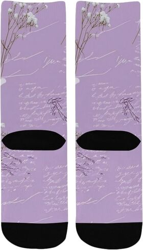 جوارب Lavender Love Letter للمشي لمسافات طويلة - جوارب شتوية حرارية سميكة دافئة للأطفال الصغار للأولاد والبنات للمدرسة، والارتداء اليومي والأنشطة الخارجية in Kuwait