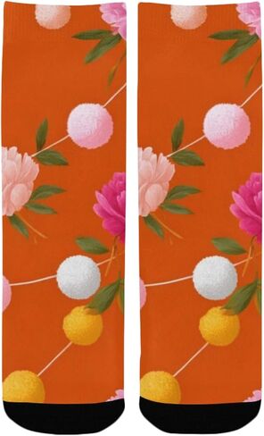 جوارب برتقالية مرجانية للمشي لمسافات طويلة - جوارب شتوية حرارية سميكة دافئة للأولاد والبنات للمدرسة، والارتداء اليومي والأنشطة الخارجية in Kuwait