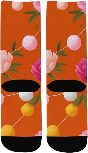 جوارب برتقالية مرجانية للمشي لمسافات طويلة - جوارب شتوية حرارية سميكة دافئة للأولاد والبنات للمدرسة، والارتداء اليومي والأنشطة الخارجية in Kuwait