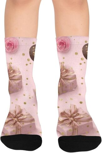 Hydrangea and Heart Hiking Socks - Toddler Boys & Girls Warm Thick Thermal Winter Crew Socks for School, Daily Wear & Outdoor Activities in Saudi Arabia