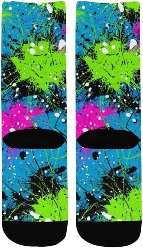 جوارب المشي لمسافات طويلة بلون أخضر نيون داش - جوارب شتوية حرارية سميكة دافئة للأولاد والبنات للمدرسة، والارتداء اليومي والأنشطة الخارجية in Kuwait