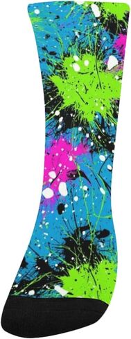 جوارب المشي لمسافات طويلة بلون أخضر نيون داش - جوارب شتوية حرارية سميكة دافئة للأولاد والبنات للمدرسة، والارتداء اليومي والأنشطة الخارجية in Kuwait