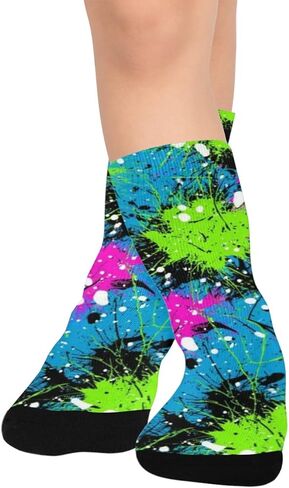 جوارب المشي لمسافات طويلة بلون أخضر نيون داش - جوارب شتوية حرارية سميكة دافئة للأولاد والبنات للمدرسة، والارتداء اليومي والأنشطة الخارجية in Kuwait