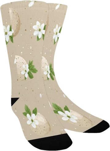 جوارب المشي لمسافات طويلة على شكل بيضة زهرية بيضاء - جوارب شتوية حرارية سميكة دافئة للأولاد والبنات الصغار للمدرسة، والارتداء اليومي والأنشطة الخارجية in Kuwait