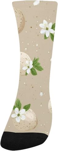 جوارب المشي لمسافات طويلة على شكل بيضة زهرية بيضاء - جوارب شتوية حرارية سميكة دافئة للأولاد والبنات الصغار للمدرسة، والارتداء اليومي والأنشطة الخارجية in Kuwait