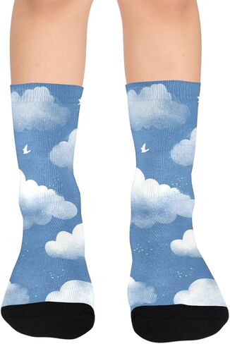 جوارب ناعمة للمشي على شكل سحابة - جوارب شتوية حرارية سميكة دافئة للأولاد والبنات الصغار للمدرسة، والارتداء اليومي والأنشطة الخارجية in Kuwait