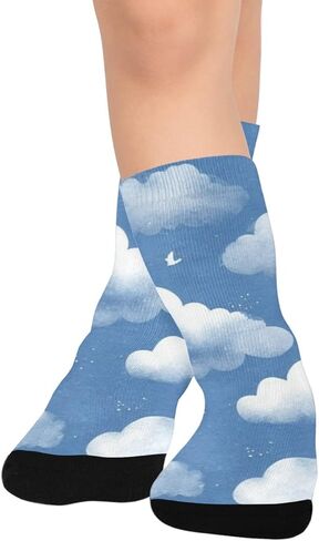 جوارب ناعمة للمشي على شكل سحابة - جوارب شتوية حرارية سميكة دافئة للأولاد والبنات الصغار للمدرسة، والارتداء اليومي والأنشطة الخارجية in Kuwait