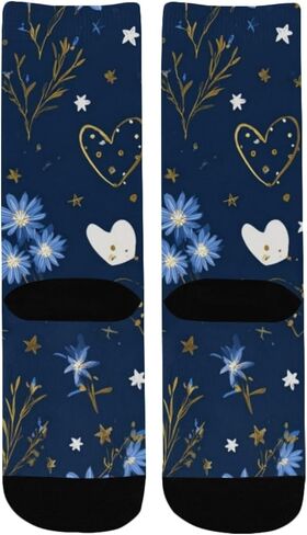 جوارب منتصف الليل على شكل قلب مزهرة - جوارب شتوية حرارية سميكة دافئة للأولاد والبنات الصغار للمدرسة، والارتداء اليومي والأنشطة الخارجية in Kuwait