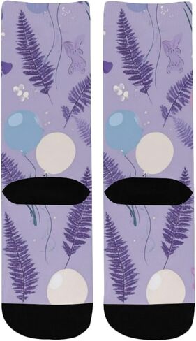 جوارب المشي لمسافات طويلة على شكل لافندر غريبة الأطوار - جوارب شتوية حرارية سميكة دافئة للأولاد والبنات للمدرسة، والارتداء اليومي والأنشطة الخارجية in Kuwait