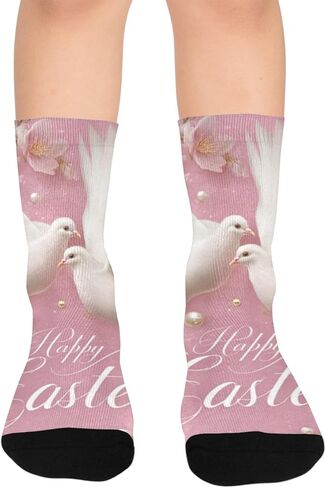 جوارب Pink Peace Vibe للمشي لمسافات طويلة - جوارب شتوية حرارية سميكة دافئة للأطفال الصغار للأولاد والبنات للمدرسة، والارتداء اليومي والأنشطة الخارجية in Kuwait