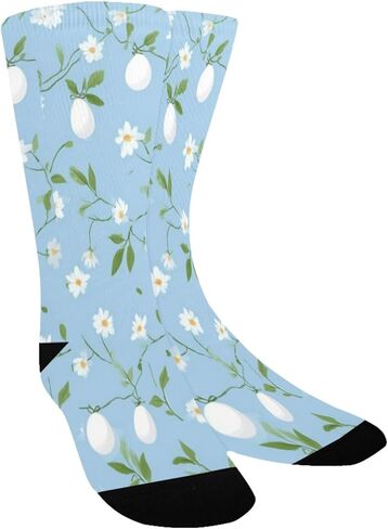 جوارب عيد الفصح بلوم للمشي على شكل زهرة بيضاء - جوارب شتوية حرارية سميكة دافئة للأولاد والبنات الصغار للمدرسة، والارتداء اليومي والأنشطة الخارجية in Kuwait