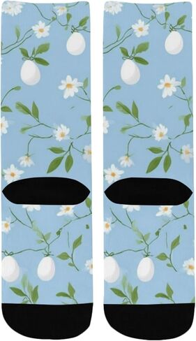 جوارب عيد الفصح بلوم للمشي على شكل زهرة بيضاء - جوارب شتوية حرارية سميكة دافئة للأولاد والبنات الصغار للمدرسة، والارتداء اليومي والأنشطة الخارجية in Kuwait