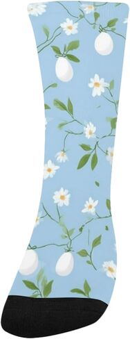 جوارب عيد الفصح بلوم للمشي على شكل زهرة بيضاء - جوارب شتوية حرارية سميكة دافئة للأولاد والبنات الصغار للمدرسة، والارتداء اليومي والأنشطة الخارجية in Kuwait