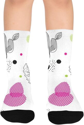 جوارب Pop Art Cacti Retro للمشي لمسافات طويلة - جوارب شتوية حرارية سميكة دافئة للأولاد والبنات للمدرسة، والارتداء اليومي والأنشطة الخارجية in Kuwait