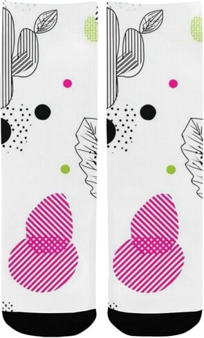 جوارب Pop Art Cacti Retro للمشي لمسافات طويلة - جوارب شتوية حرارية سميكة دافئة للأولاد والبنات للمدرسة، والارتداء اليومي والأنشطة الخارجية in Kuwait