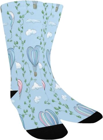 جوارب للمشي لمسافات طويلة بلون أزرق سماوي على شكل قلب - جوارب شتوية حرارية سميكة دافئة للأولاد والبنات للمدرسة، والارتداء اليومي والأنشطة الخارجية in Kuwait