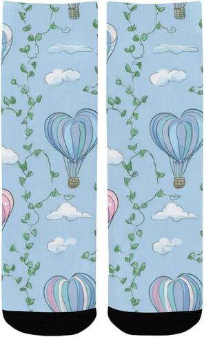 جوارب للمشي لمسافات طويلة بلون أزرق سماوي على شكل قلب - جوارب شتوية حرارية سميكة دافئة للأولاد والبنات للمدرسة، والارتداء اليومي والأنشطة الخارجية in Kuwait