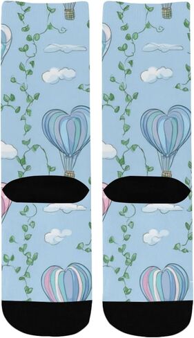 جوارب للمشي لمسافات طويلة بلون أزرق سماوي على شكل قلب - جوارب شتوية حرارية سميكة دافئة للأولاد والبنات للمدرسة، والارتداء اليومي والأنشطة الخارجية in Kuwait