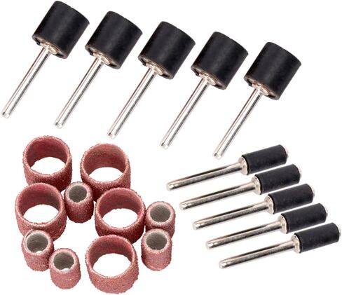 Baluue 20pcs Sandpaper Ring Sanding Head Sanding Bands for Nail Drill Set Mesh in Saudi Arabia