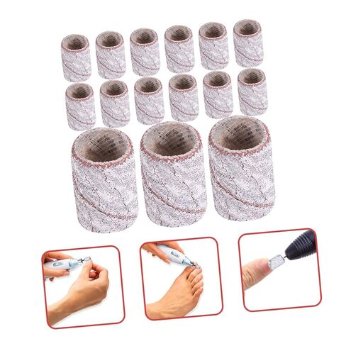 PartyKindom 100pcs Nail Sanding Bands Set for Manicure Professional Nail Drill Accessories Compatible Most Drills for Home and Salon Use in Saudi Arabia