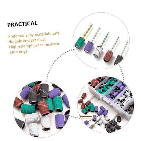 VALICLUD 1 Set Nail Polishing Bands for Manicure and Includes Sanding Rings with Mandrel Durable Nail Accessories for Home and Professional Use in Saudi Arabia