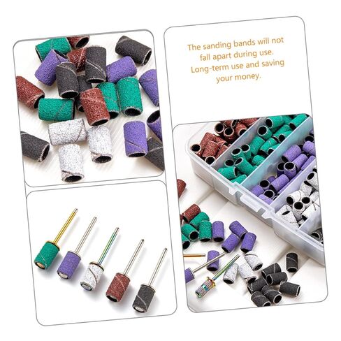 VALICLUD 1 Set Nail Polishing Bands for Manicure and Includes Sanding Rings with Mandrel Durable Nail Accessories for Home and Professional Use in Saudi Arabia
