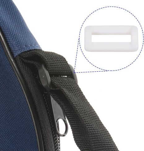 50 Pack Rectangle Buckle - Plastic Ring Buckles Webbing Slider, Apply to Purse Belt Strap Hardware (25/32 Inches, Black) in Saudi Arabia