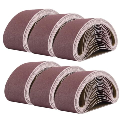 KALLORY 6pcs Sanding Bands for Belt Sander Machines Grit Sandpaper Belts Durable and Efficient Woodworking Supplies for Polishing and Grinding Complex Surfaces in Saudi Arabia