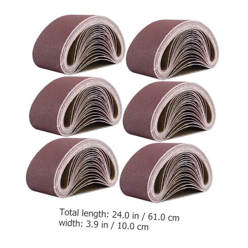KALLORY 6pcs Sanding Bands for Belt Sander Machines Grit Sandpaper Belts Durable and Efficient Woodworking Supplies for Polishing and Grinding Complex Surfaces in Saudi Arabia