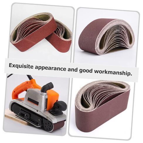 KALLORY 6pcs Sanding Bands for Belt Sander Machines Grit Sandpaper Belts Durable and Efficient Woodworking Supplies for Polishing and Grinding Complex Surfaces in Saudi Arabia