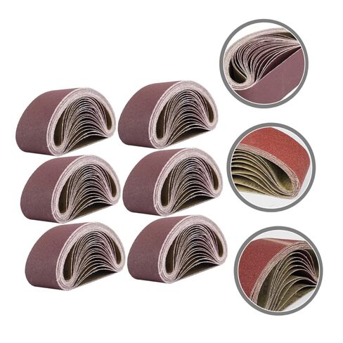 KALLORY 6pcs Sanding Bands for Belt Sander Machines Grit Sandpaper Belts Durable and Efficient Woodworking Supplies for Polishing and Grinding Complex Surfaces in Saudi Arabia