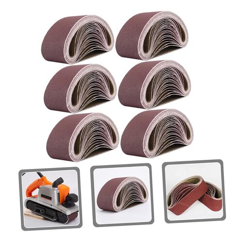 KALLORY 6pcs Sanding Bands for Belt Sander Machines Grit Sandpaper Belts Durable and Efficient Woodworking Supplies for Polishing and Grinding Complex Surfaces in Saudi Arabia