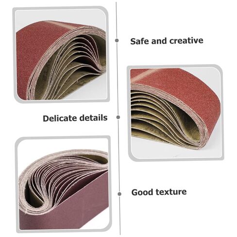 KALLORY 6pcs Sanding Bands for Belt Sander Machines Grit Sandpaper Belts Durable and Efficient Woodworking Supplies for Polishing and Grinding Complex Surfaces in Saudi Arabia