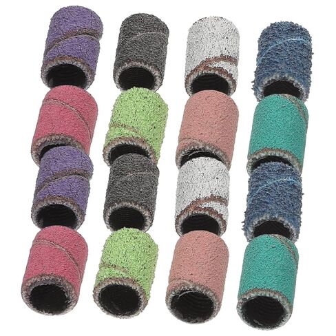 LIFKOME Nail Sanding Bands Kit for Nail Drill Professional Mandrel Bit Polishing Bands Mixed Colors Easy to Use for Home Nail Salon Nail Art Enthusiasts in Saudi Arabia