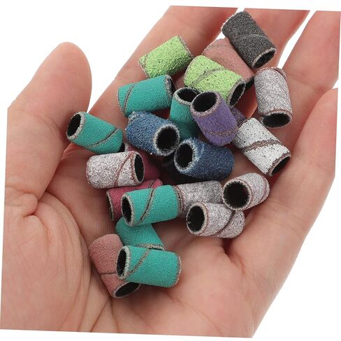 LIFKOME Nail Sanding Bands Kit for Nail Drill Professional Mandrel Bit Polishing Bands Mixed Colors Easy to Use for Home Nail Salon Nail Art Enthusiasts in Saudi Arabia