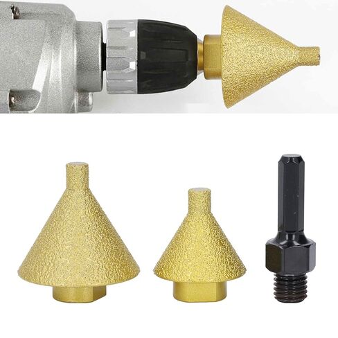 38 50mm M14 Chamfering and Reaming Tapered Grinding Bit Tile Marble Quartz Stone Drilling and Flaring Angle Grinding Bit with M14 Adaptor for Marble Quartz Stone Tile Cutting in Saudi Arabia