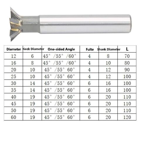 1pcs 45 Degree Dovetail Cutter 12-45mm Tungsten Carbide Straight Shank Slot Milling End Mill for Metal Cutting Grooving(35X45degX16X4T) in Saudi Arabia