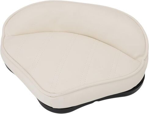 Memory Foam Boat Casting Deck Seat, White PVC Leather with, Pre Drilled Installation Holes, Suitable for Fishing, Pontoon, Cruise Ships in Saudi Arabia