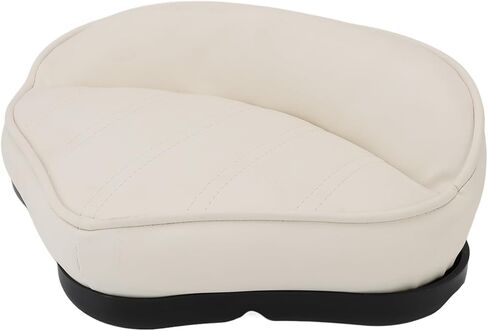 Memory Foam Boat Casting Deck Seat, White PVC Leather with, Pre Drilled Installation Holes, Suitable for Fishing, Pontoon, Cruise Ships in Saudi Arabia