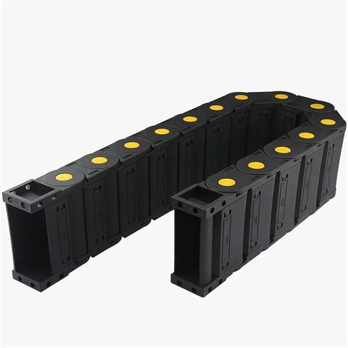 1000mm CNC Transmission Chain 30x38mm 30x50mm 30x57/77/103mm Nylon Cable Drag Chain Wire Carrier with End Connector(55mm,30X25MM_Enclosed) in Saudi Arabia