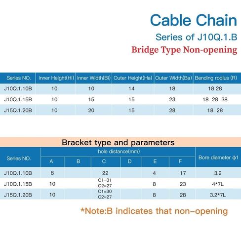 Cable Chain 10 * 10 10 * 15 10 * 20 mm 1M Non Snap-Open Plastic Towline Transmission Drag Chain Machine(38mm,10x10 mm) in Kuwait