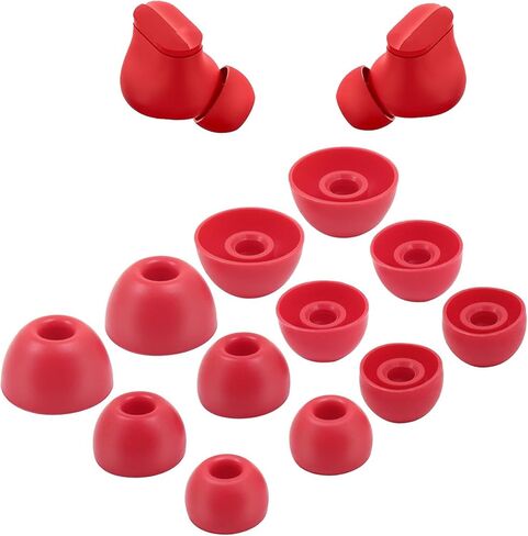 Replacement Eartips for Beats Studio Buds/Fit Pro/Studio Buds+, Silicone Earbuds S/M/L 3 Size Earbuds Eartips，Flexible Rubber Gel Cover Skin Accessories-red in Saudi Arabia