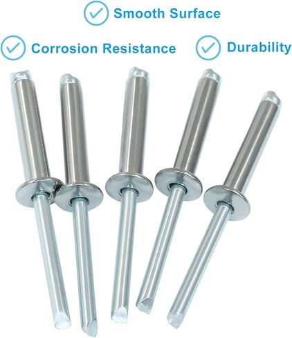 60Pcs Stainless Steel Blind Rivets, 3/16" x 1" Tri-Fold Exploding Pop Rivets, Tri Grip Mandrel Assortment in Saudi Arabia