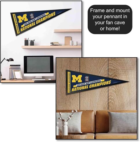 Michigan Team University Wolverines Pennant 2026 Basketball National Champions Banner in Saudi Arabia